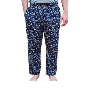 Polo Ralph Lauren Pajama Pants Island All Over Print Mens Sz L Sleepwear Cotton